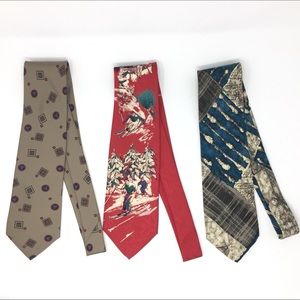 NWT 3 Men's Robert Talbott Silk Ties The Hound SF